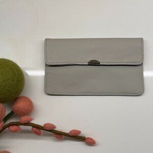 Minimalist Gray Leather Wallet